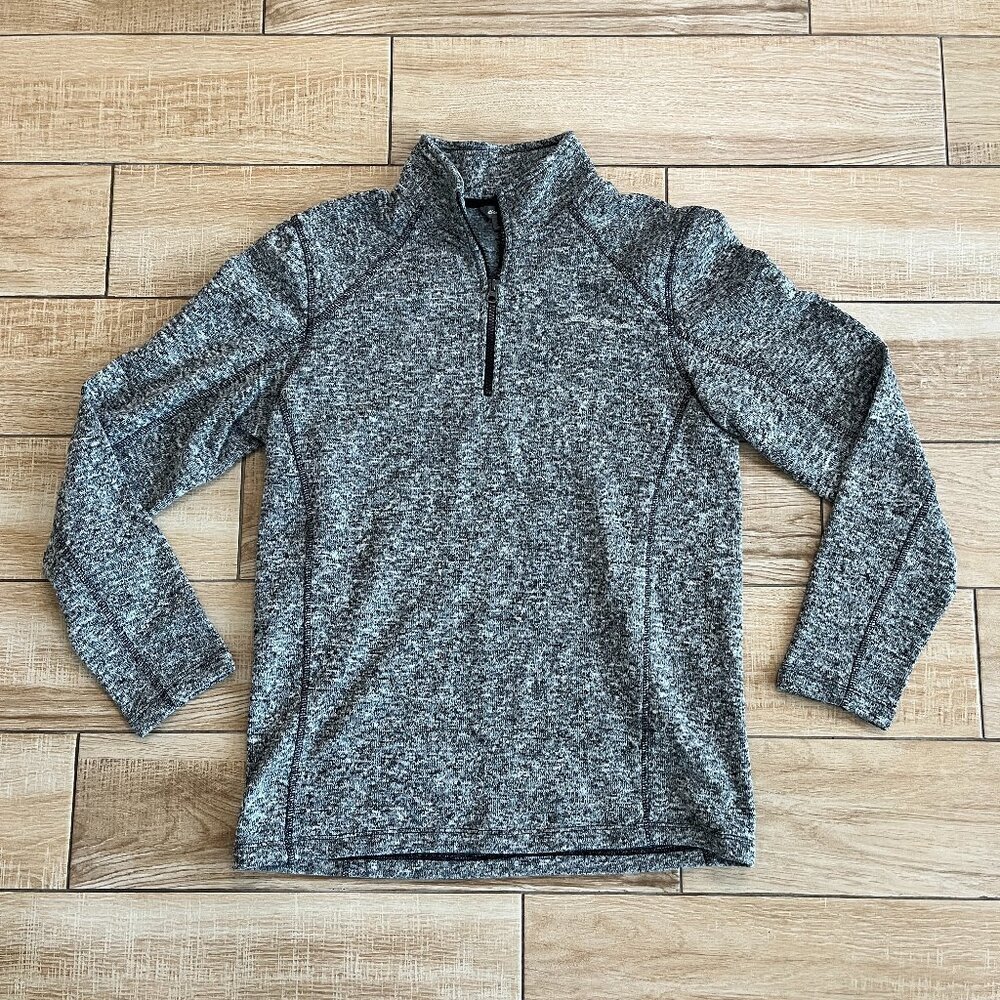 Mens Eddie Bauer Grey Sweater Quarter Zip - M